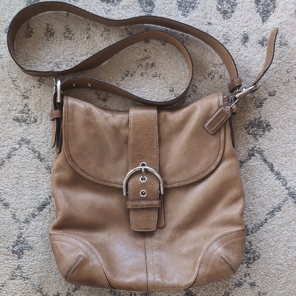 Coach Tan Leather Shoulder Bag